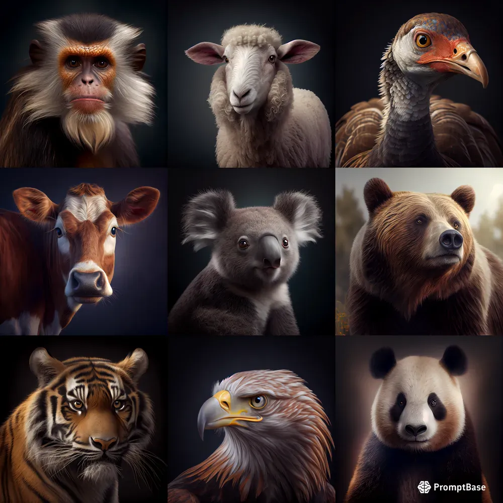 Animal Portraits Midjourney Prompt | PromptBase