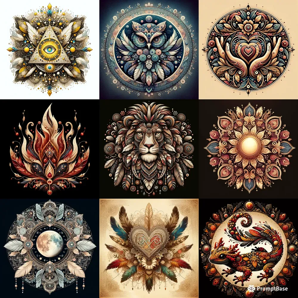 Symbolic Designs For Tshirts DALL·E Prompt | PromptBase