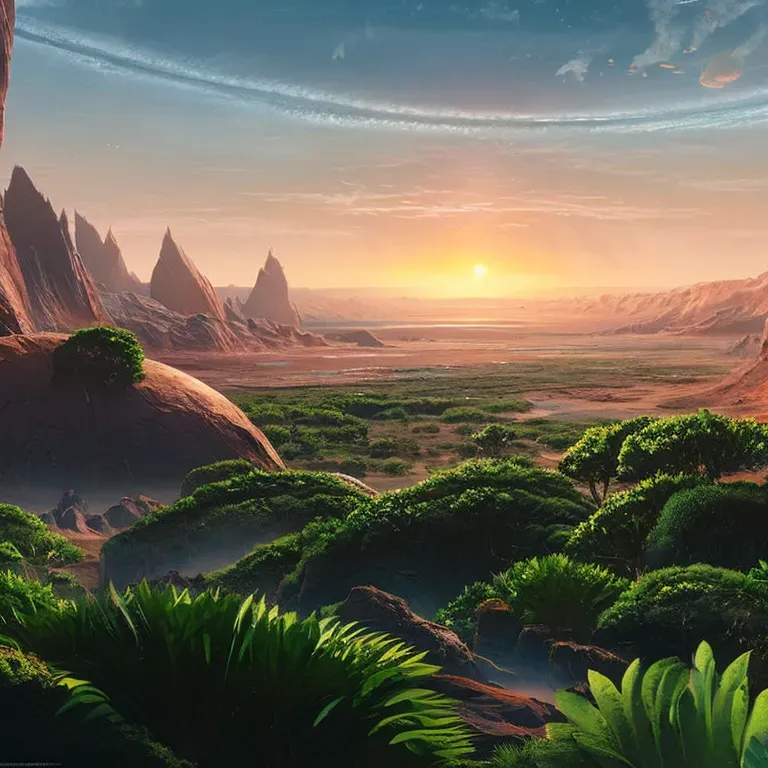 Alien Planet Landscapes Stable Diffusion Prompt | PromptBase