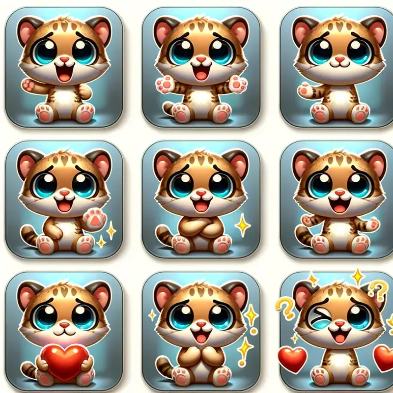 3D Cute Relief Stickers – Pack Of 2, Fun Raised Decals For Scrapbooks, Laptops, Journals & DIY Crafts