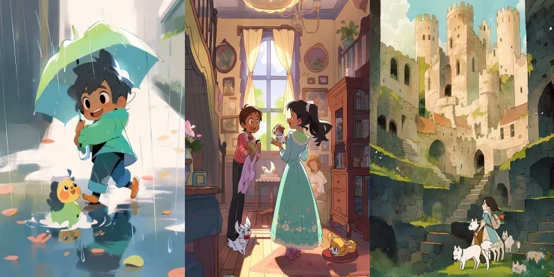 Fantasy Childrens Book Illustrations Midjourney Prompt | PromptBase