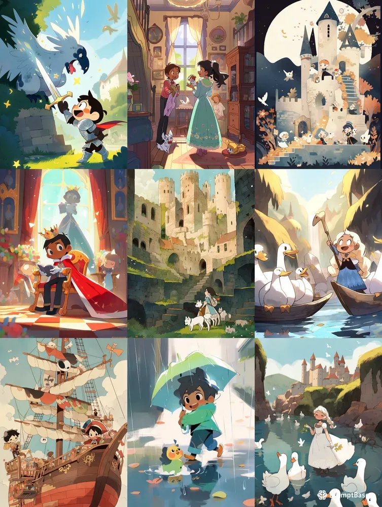 Fantasy Childrens Book Illustrations Midjourney Prompt | PromptBase