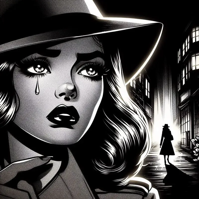 Film Noir Comic Illustrations DALL·E Prompt | PromptBase