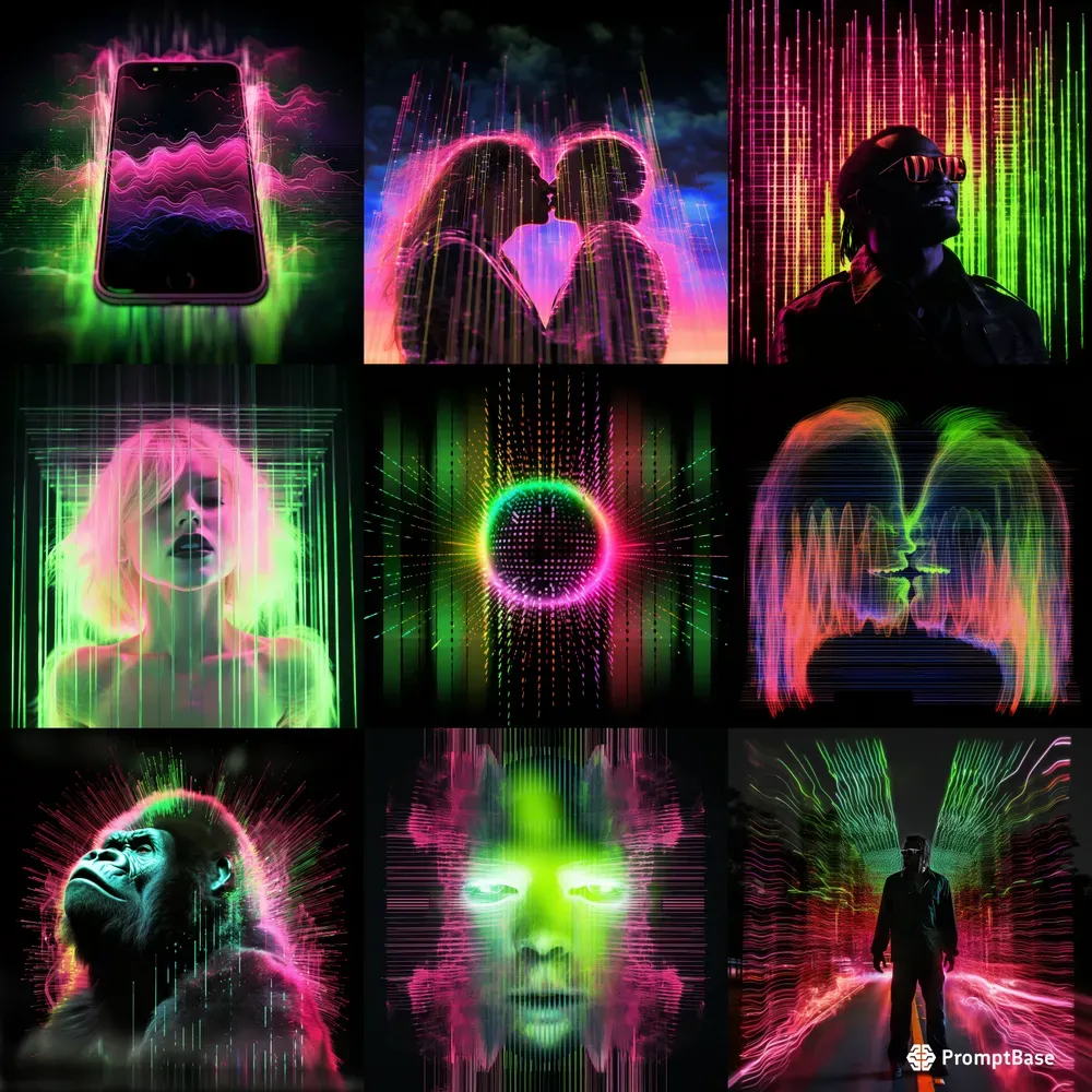 Trippy Neon Art Midjourney Prompt | PromptBase
