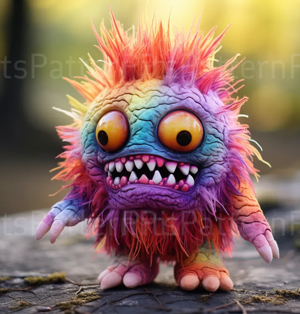 Colorful Creepy Plush Monsters Photos Midjourney Prompt PromptBase