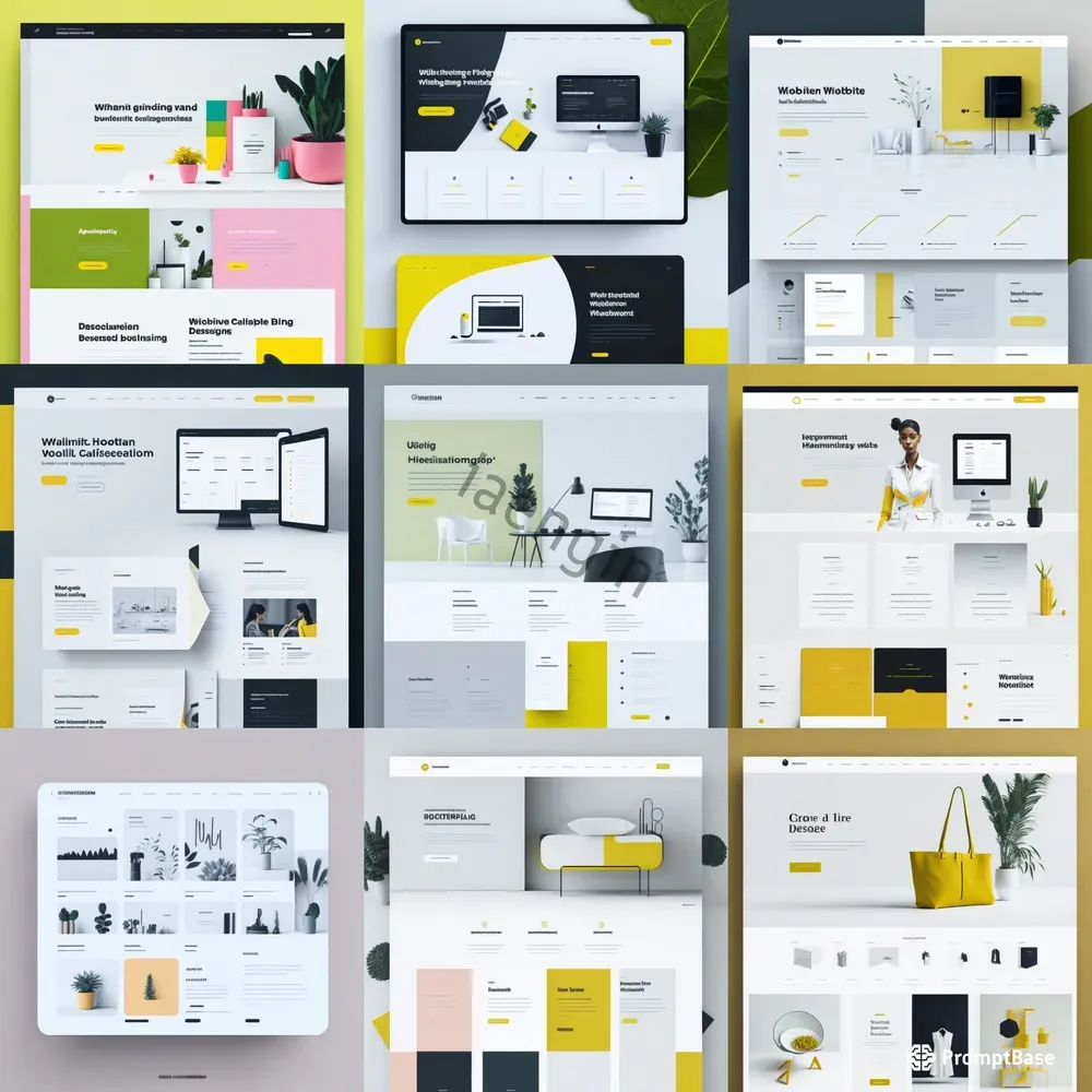 Contemporary Website Mockups Leonardo Ai Prompt PromptBase