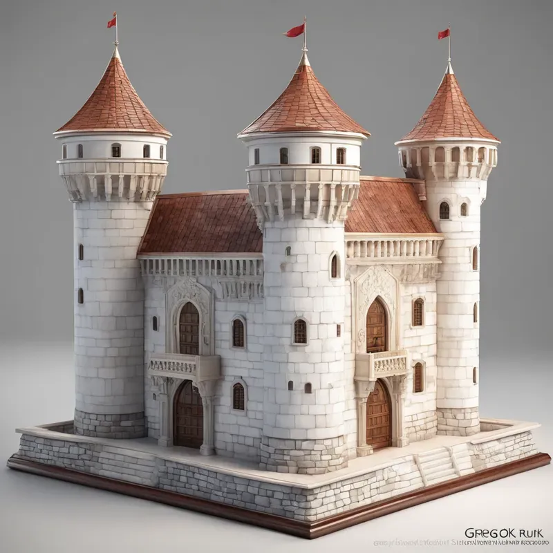 3D Building Models Stone Style Stable Diffusion Prompt | PromptBase