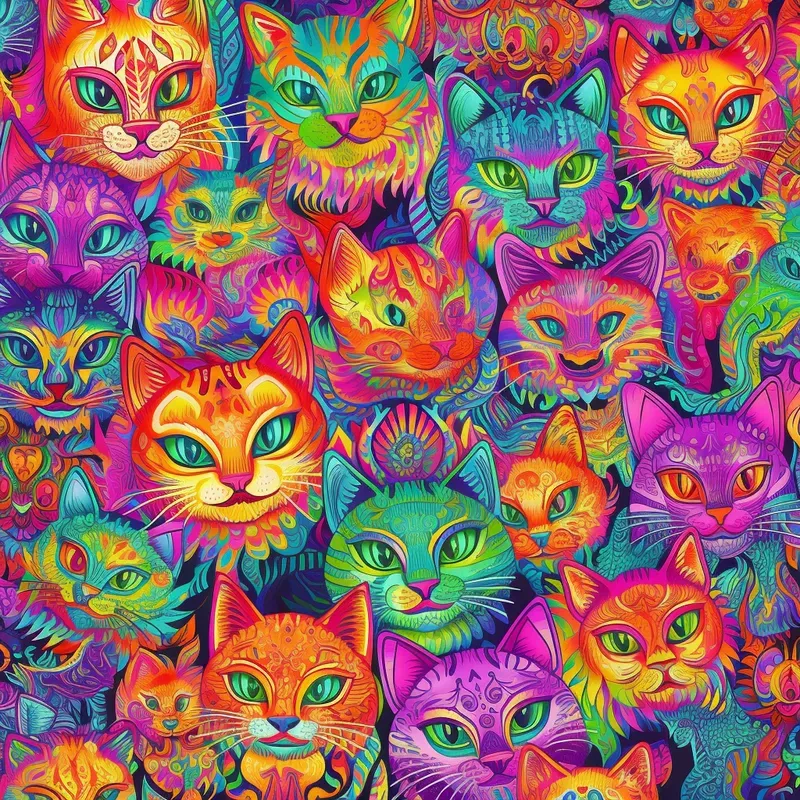 Psychedelic Animals Patterns Midjourney Prompt PromptBase