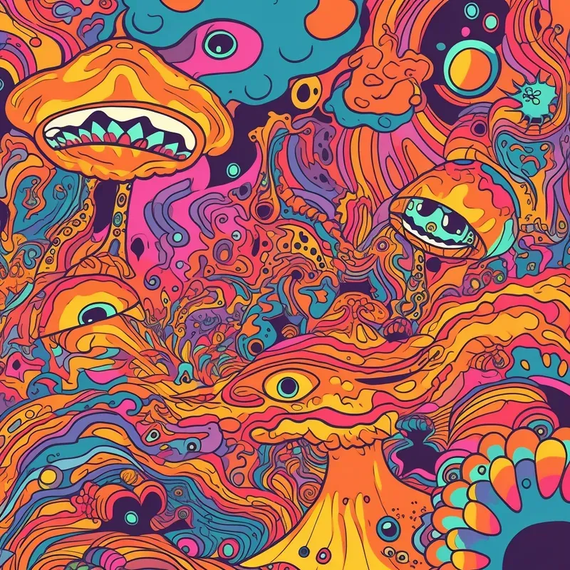 Trippy Hallucinogenic Patterns Midjourney Prompt | PromptBase