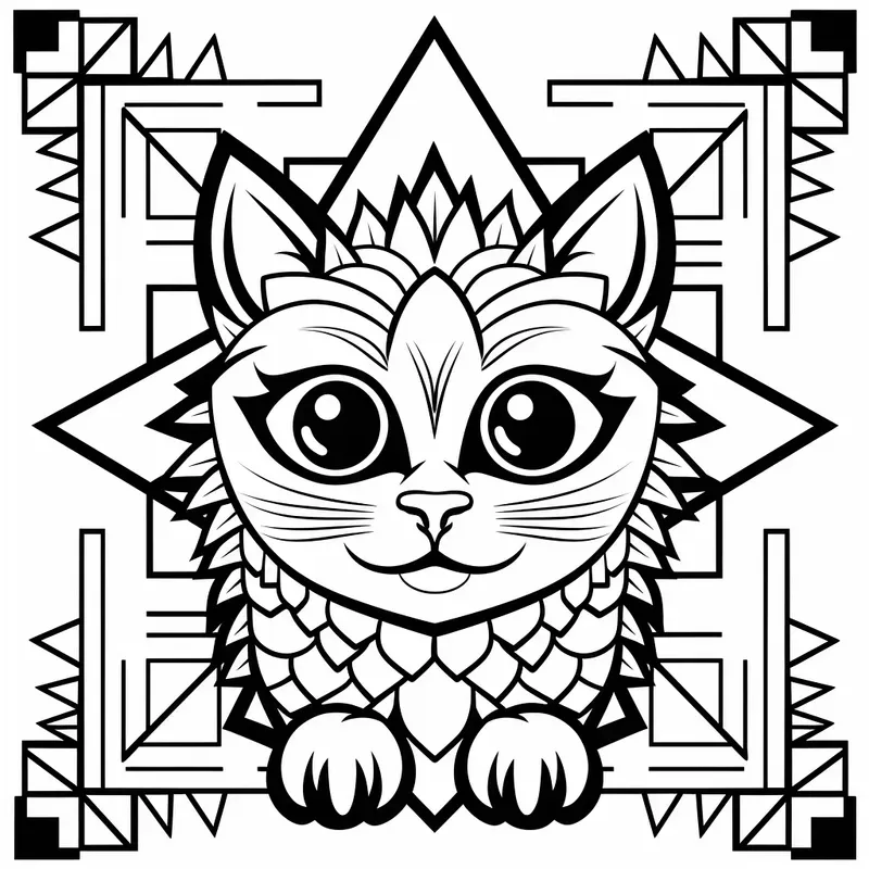 Cute Mandala Coloring Pages Midjourney Prompt | PromptBase