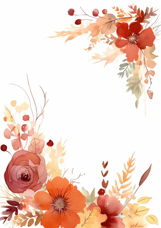 Watercolor Floral Frames Midjourney Prompt | PromptBase
