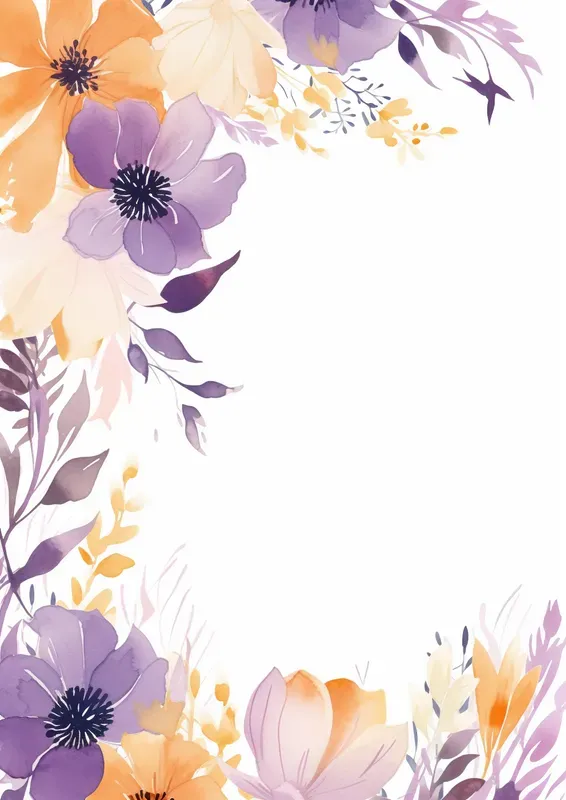 Watercolor Floral Frames Midjourney Prompt | PromptBase