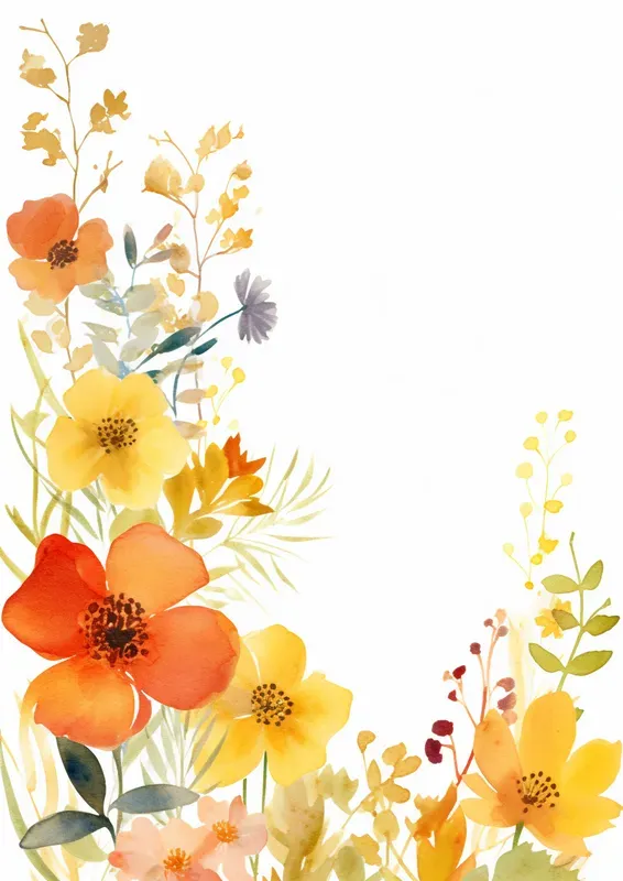 Watercolor Floral Frames Midjourney Prompt | PromptBase