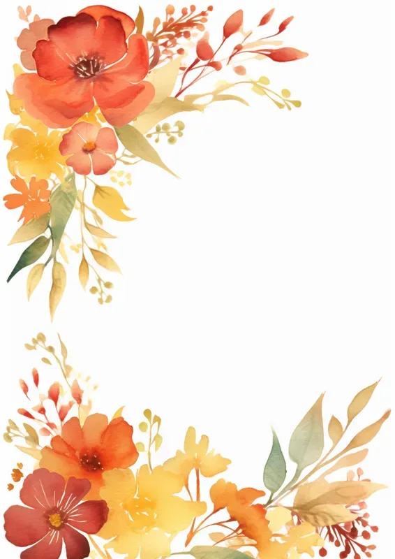 Watercolor Floral Frames Midjourney Prompt | PromptBase