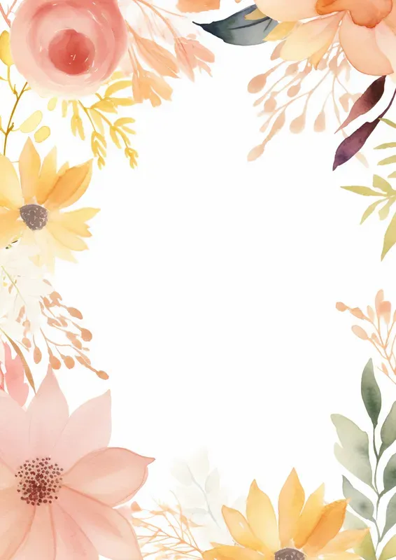 Watercolor Floral Frames Midjourney Prompt | PromptBase
