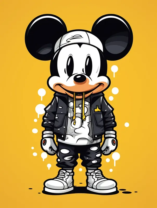 Doodle Cartoon Hip Hop Characters Midjourney Prompt | PromptBase