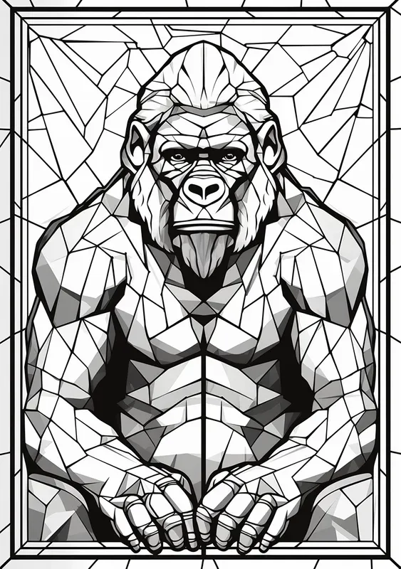 Stained Glass Animal Line Art Midjourney Prompt | PromptBase
