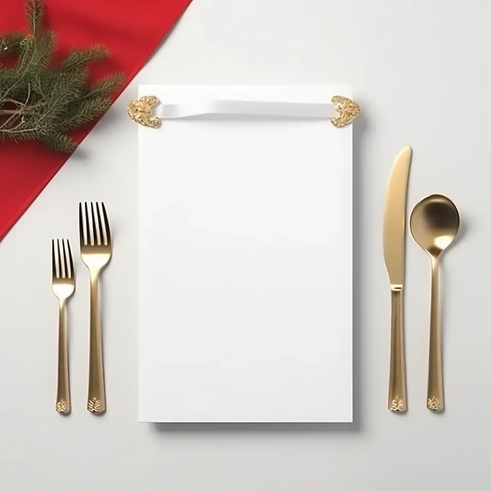 Blank Christmas Menu Mockups Midjourney Prompt | PromptBase