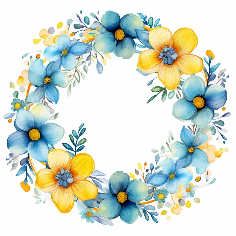 Watercolor Flower Wall Frames Midjourney Prompt | PromptBase