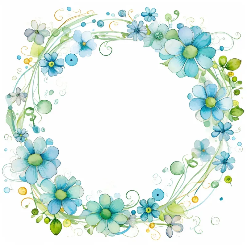 Watercolor Flower Wall Frames Midjourney Prompt | PromptBase