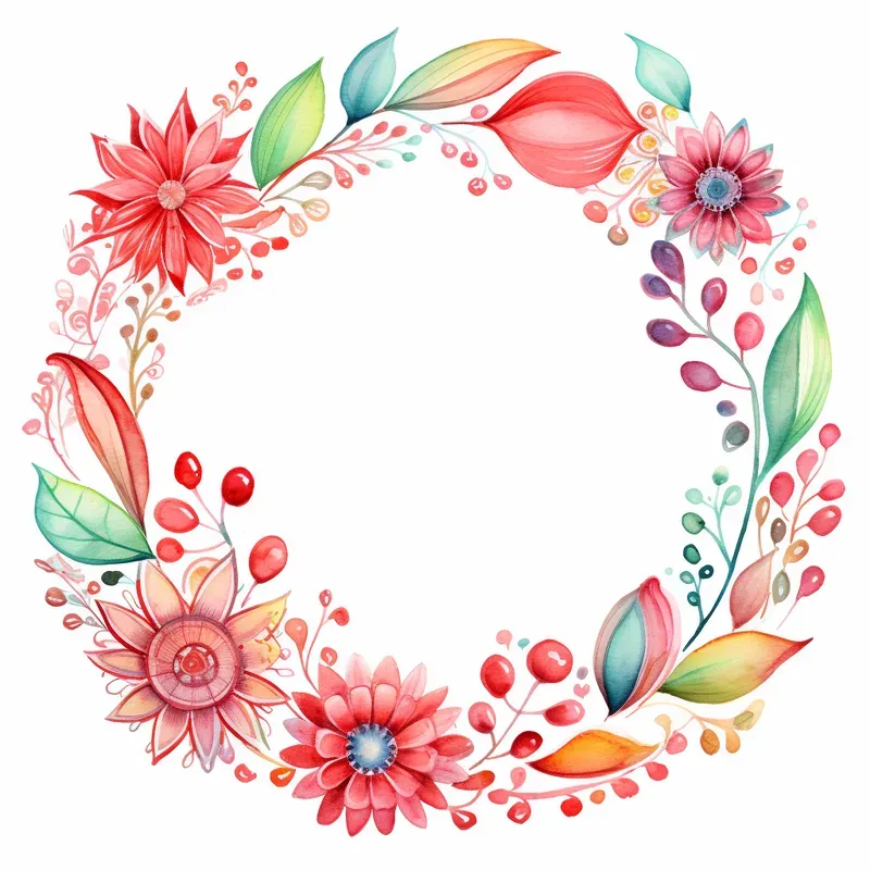 Watercolor Flower Wall Frames Midjourney Prompt | PromptBase
