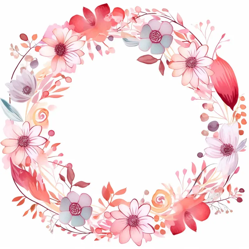 Watercolor Flower Wall Frames Midjourney Prompt | PromptBase