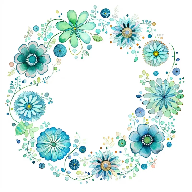 Watercolor Flower Wall Frames Midjourney Prompt | PromptBase