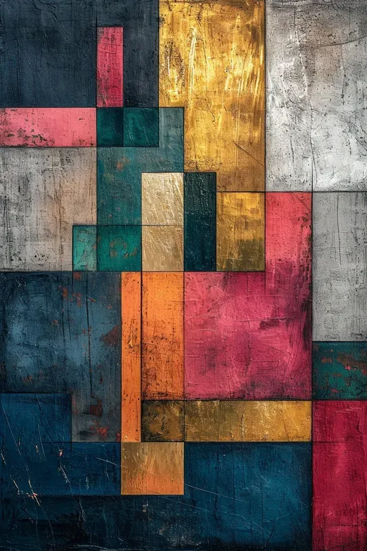 Mid Century Abstract Geometric Paintings Midjourney Prompt PromptBase