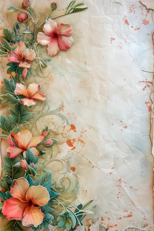 Journal Frame Watercolor Flowers Midjourney Prompt | PromptBase
