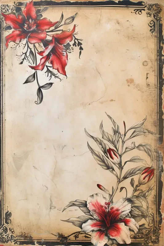 Journal Frame Watercolor Flowers Midjourney Prompt | PromptBase