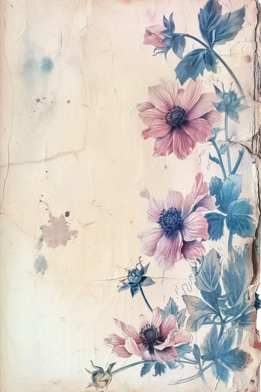 Journal Frame Watercolor Flowers Midjourney Prompt | PromptBase