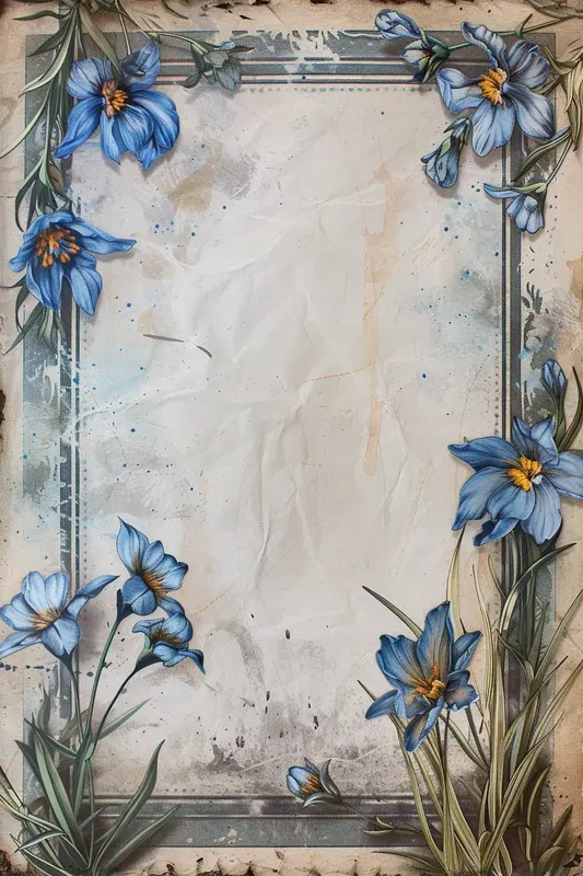 Journal Frame Watercolor Flowers Midjourney Prompt | PromptBase