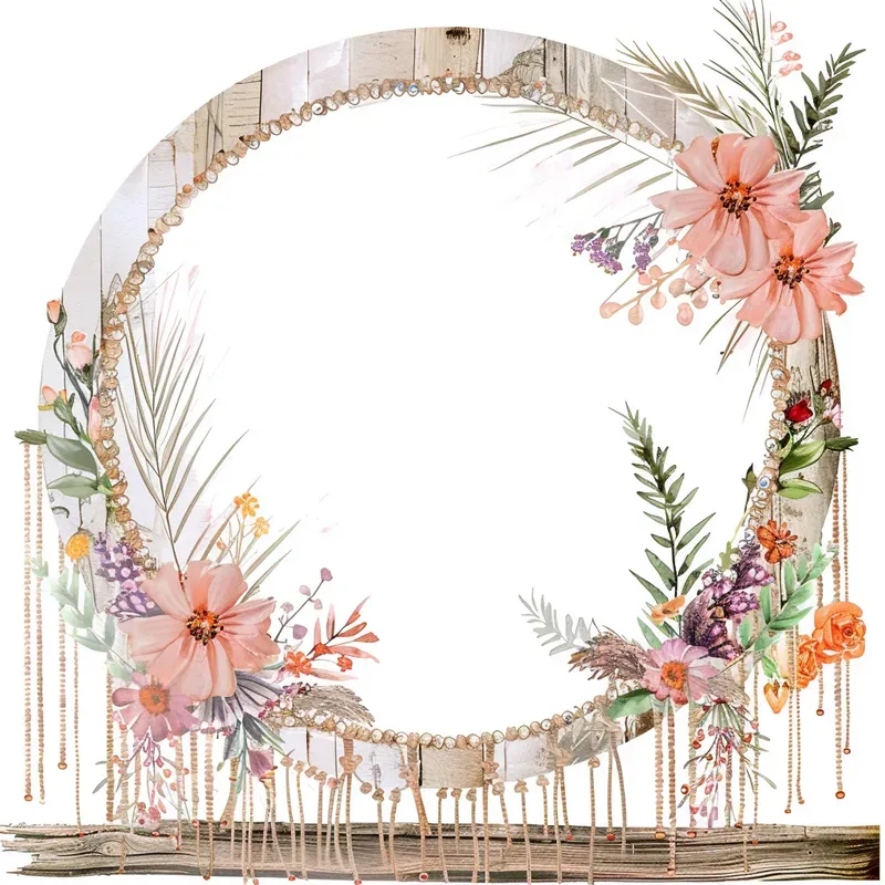 Rustic Circles Wildflowers Midjourney Prompt | PromptBase