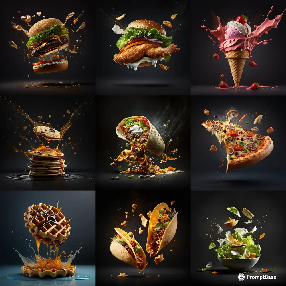Professional Food Advertising Photographs Midjourney Prompt PromptBase