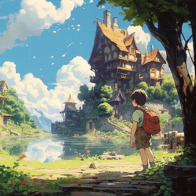 Anime Illustrations Studio Ghibli Midjourney Prompt | PromptBase
