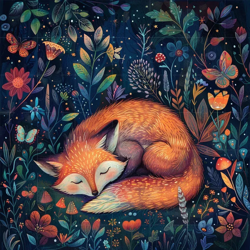 Whimsical Illustrations Of Animals Midjourney Prompt | PromptBase