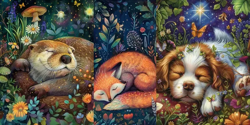 Whimsical Illustrations Of Animals Midjourney Prompt | PromptBase