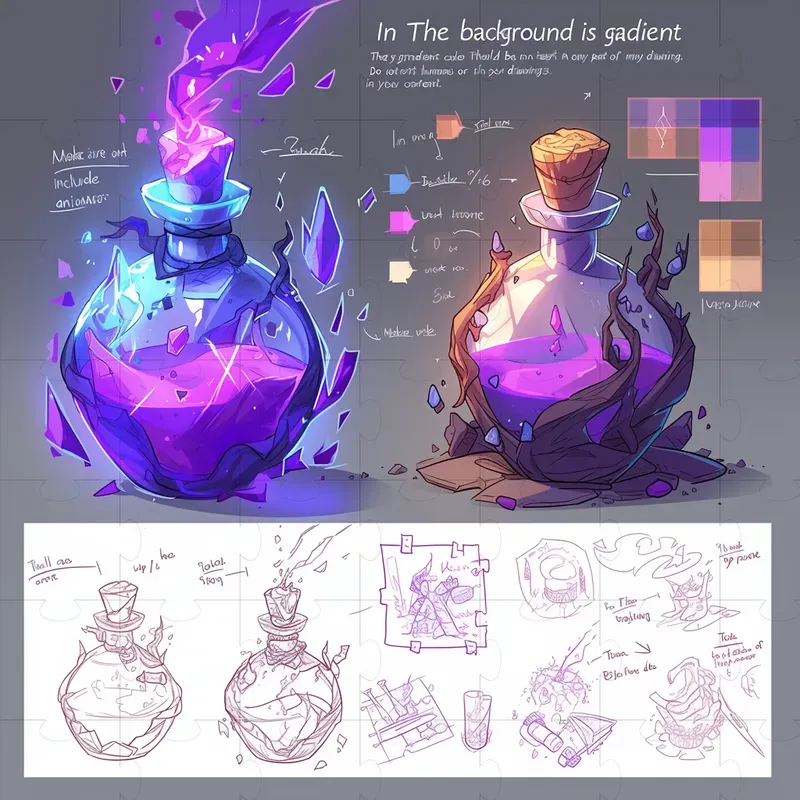 Creating Process Digital Paintings Midjourney Prompt | PromptBase
