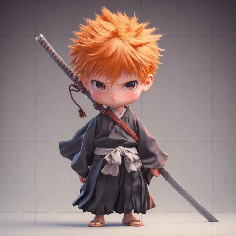 3D Render Chibi Manga Characters Midjourney Prompt | PromptBase