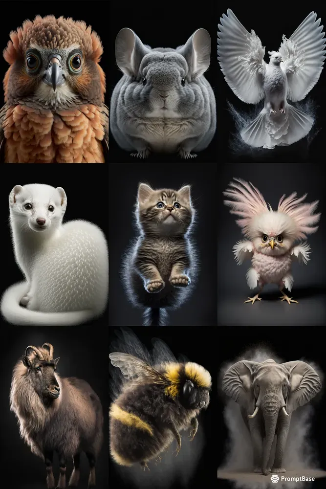 Highly Stylized Emotive Animal Portraits Midjourney Prompt | PromptBase