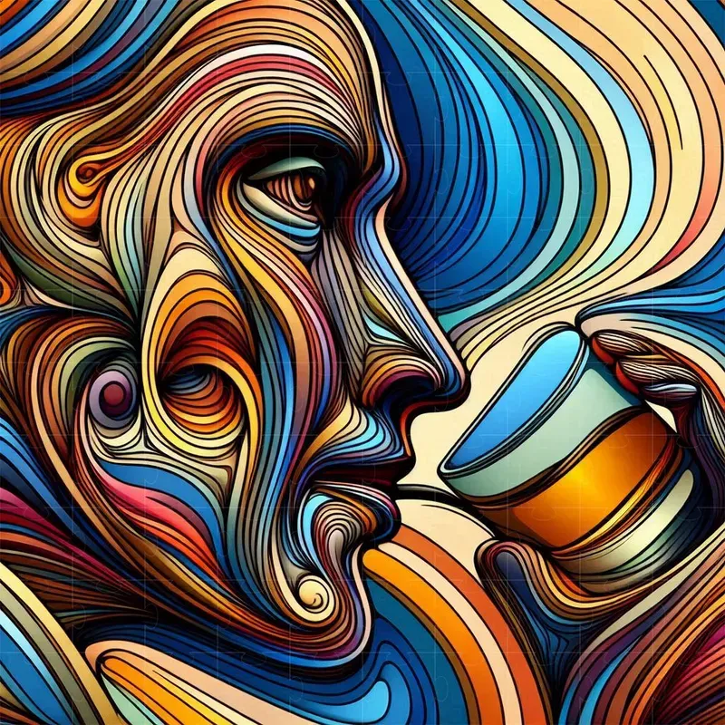 Prismatic Portraits Abstract Line Art DALL·E Prompt | PromptBase