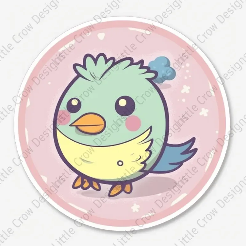 Cute Vintage Animals Round Stickers Midjourney Prompt | PromptBase