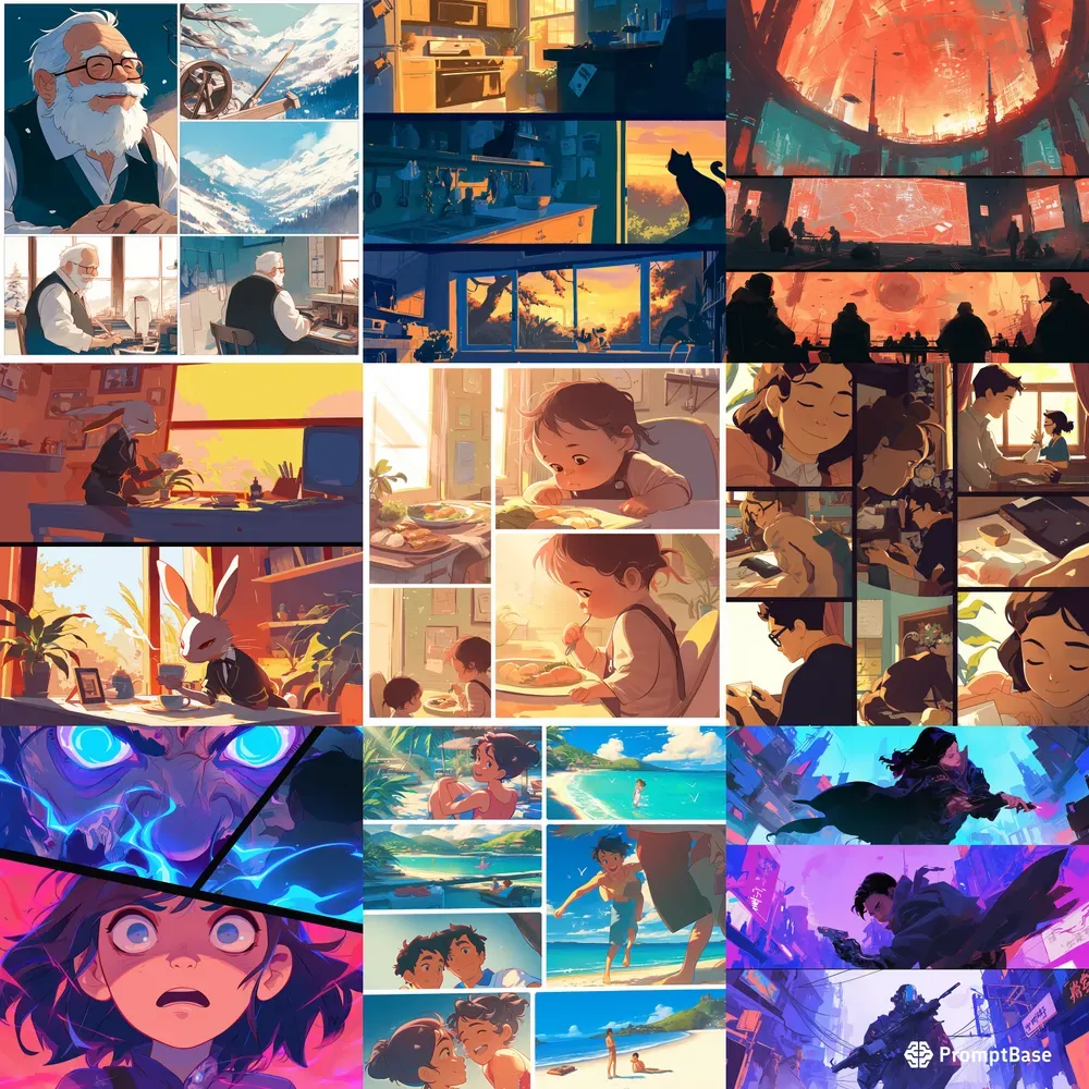 Full Comic Book Pages Midjourney Prompt | PromptBase
