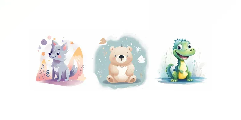Cute Animal Illustrations For Children Midjourney Prompt | PromptBase