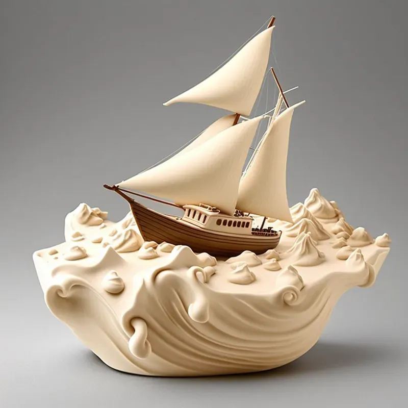 Cream Melted Sculptures Midjourney Prompt PromptBase