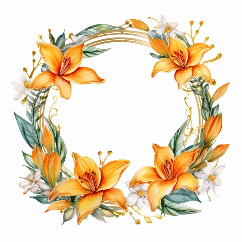 Circular Flower Frames Watercolor Circles Midjourney Prompt | PromptBase