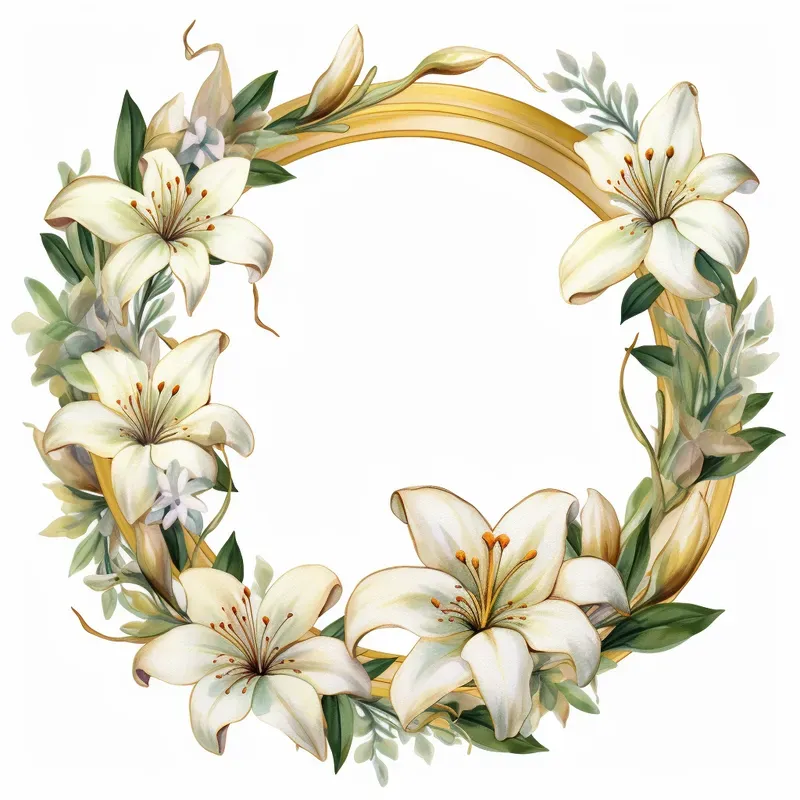 Circular Flower Frames Watercolor Circles Midjourney Prompt | PromptBase