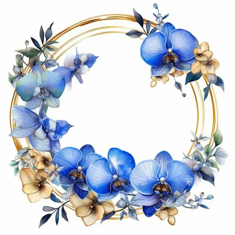 Circular Flower Frames Watercolor Circles Midjourney Prompt | PromptBase