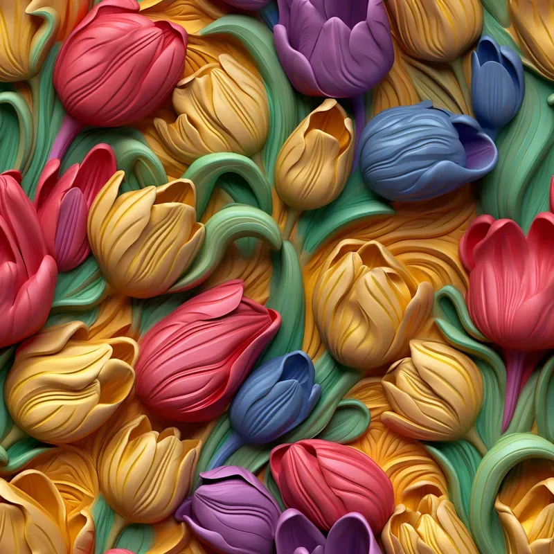 3D Flowers Patterns Seamless Backgrounds Midjourney Prompt | PromptBase