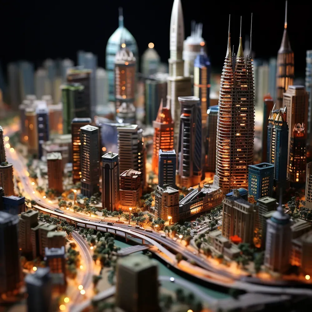 Miniature Architecture Landscape Models Midjourney Prompt PromptBase